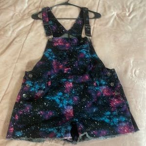 Space shorts overalls